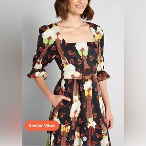 HUTCH Let's Go Boho Brown Maxi Dress Retro Fab Size 0 NWT